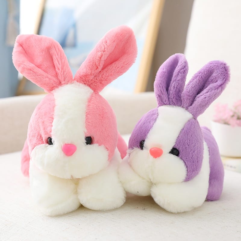 Mainan Boneka Kelinci Lucu 4 warna Bahan Plush Halus Lembut Cocok Buat Hadiah Ulang Tahun Pacar/Sahabat/Anak Ukuran 28cm