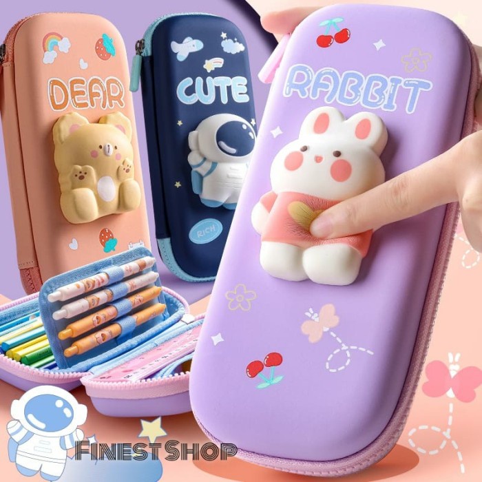 

Terlaris Kotak Pensil Squishy 3D Pencil Case Boneka Tempat Alat Tulis Sekolah