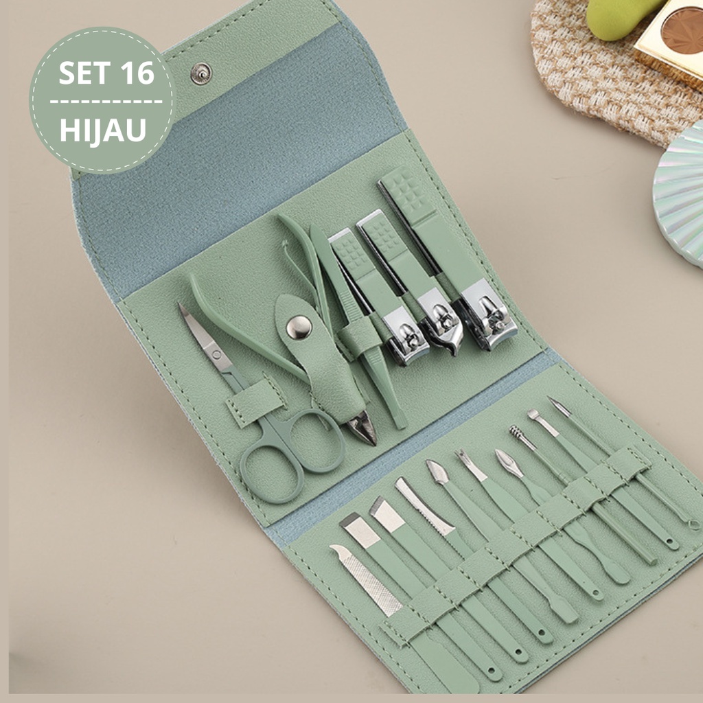 Manicure Set 16 in 1 - Gunting Kuku Set 16 in 1 Perawatan Kuku