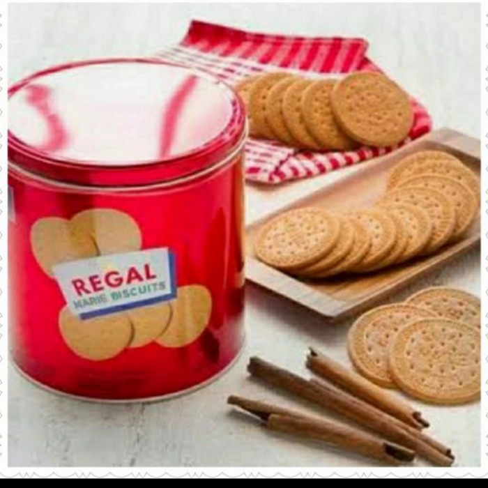 

Regal marie biscuit 550gr kaleng