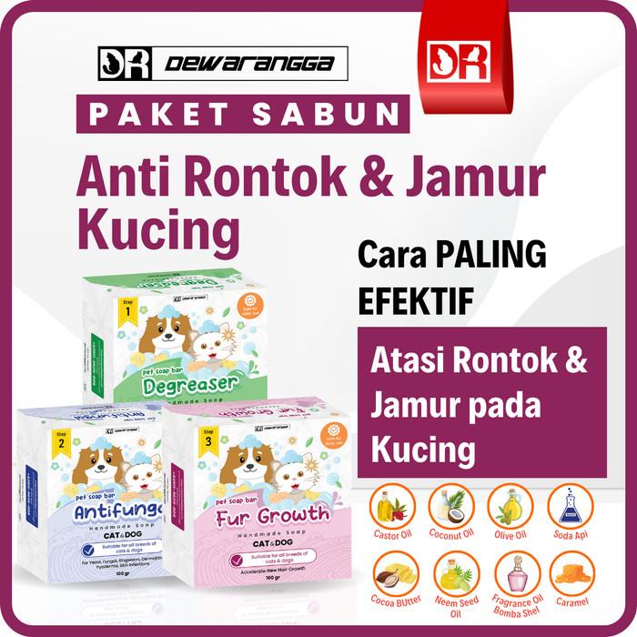 Paket Sabun Anti Rontok dan Jamur Kucing Dewarangga - Sabun Kucing