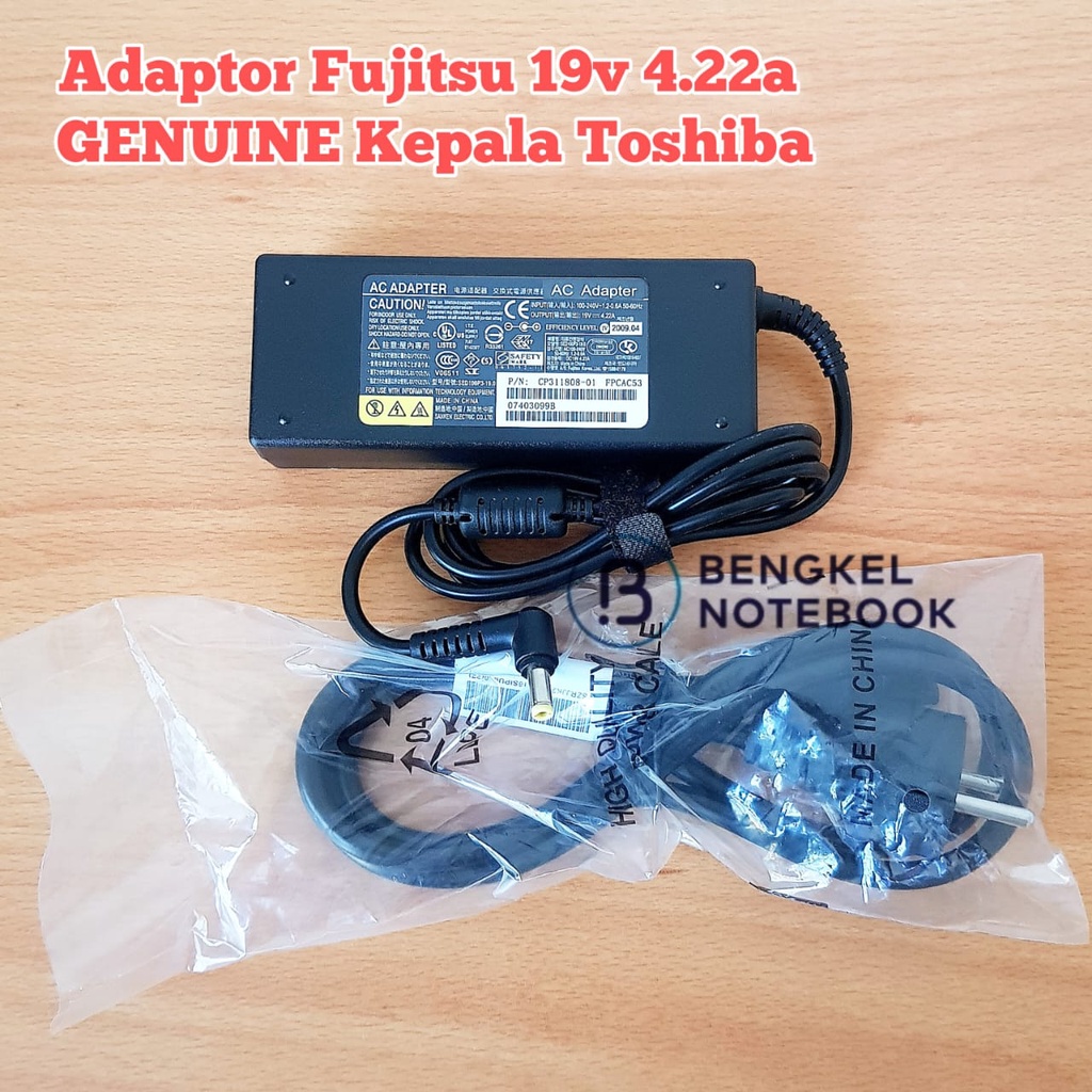 Adaptor Fujitsu 19v - 4.22a GENUINE Kepala Toshiba