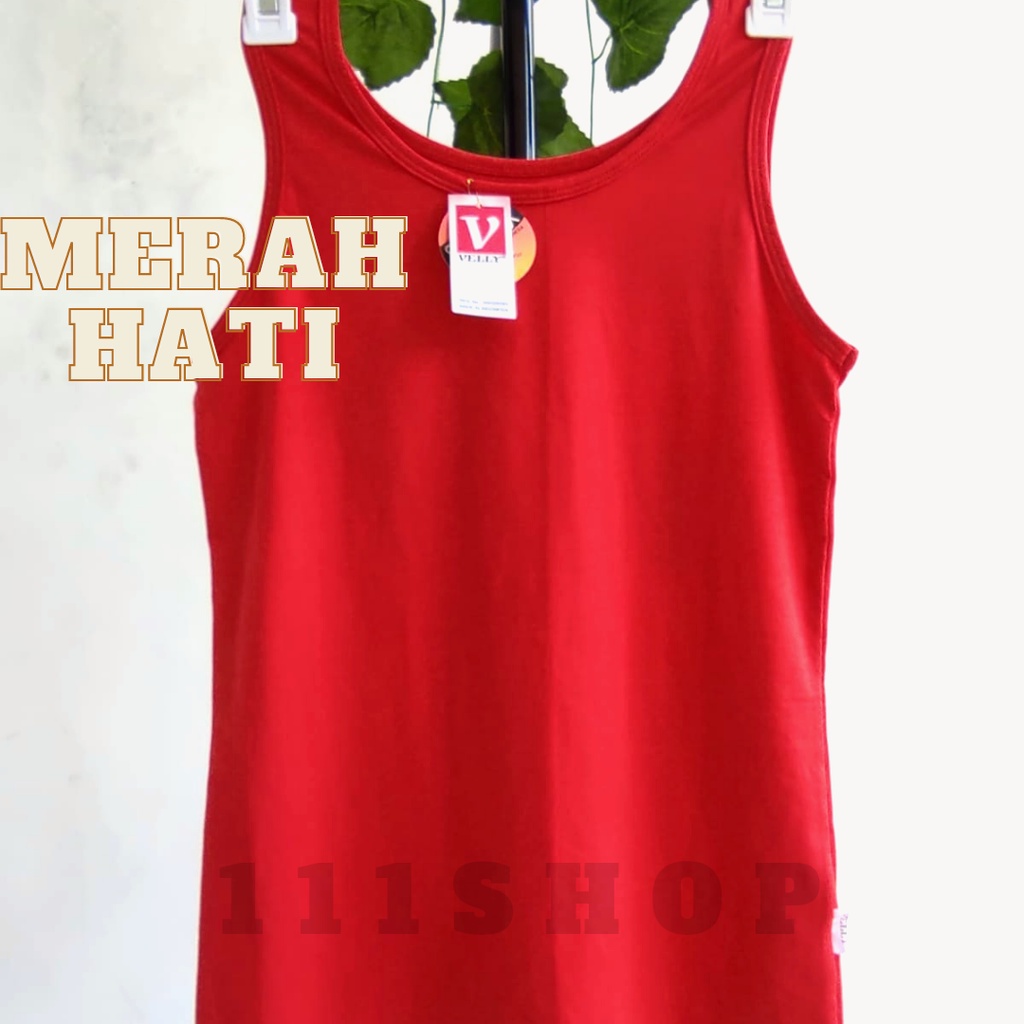 Tanktop Tank top Singlet Velly tali besar dewasa wanita cewek Perempuan Remaja ALL SIZE fit to L XL XXL murah adem berkualitas KODE 188