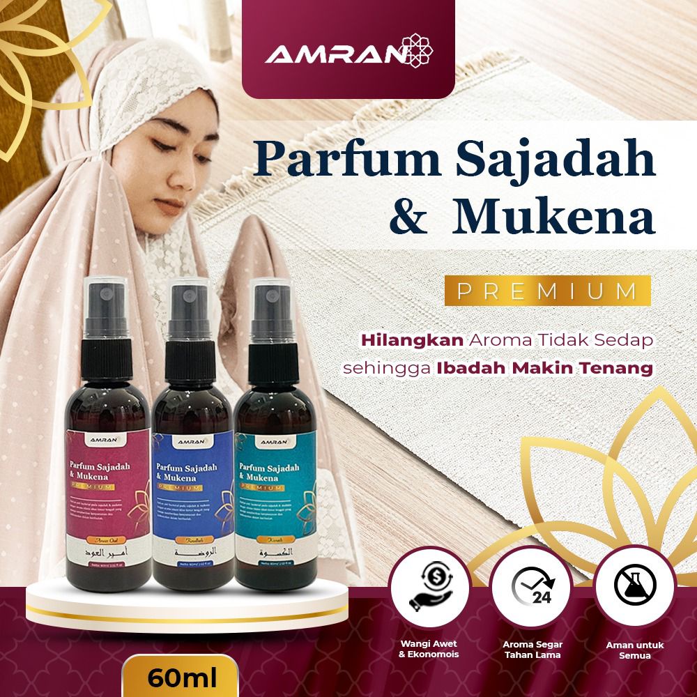 AMRAN PARFUM SAJADAH ANTI BAKTERIAL / PARFUM MUKENA / PARFUM ARAB