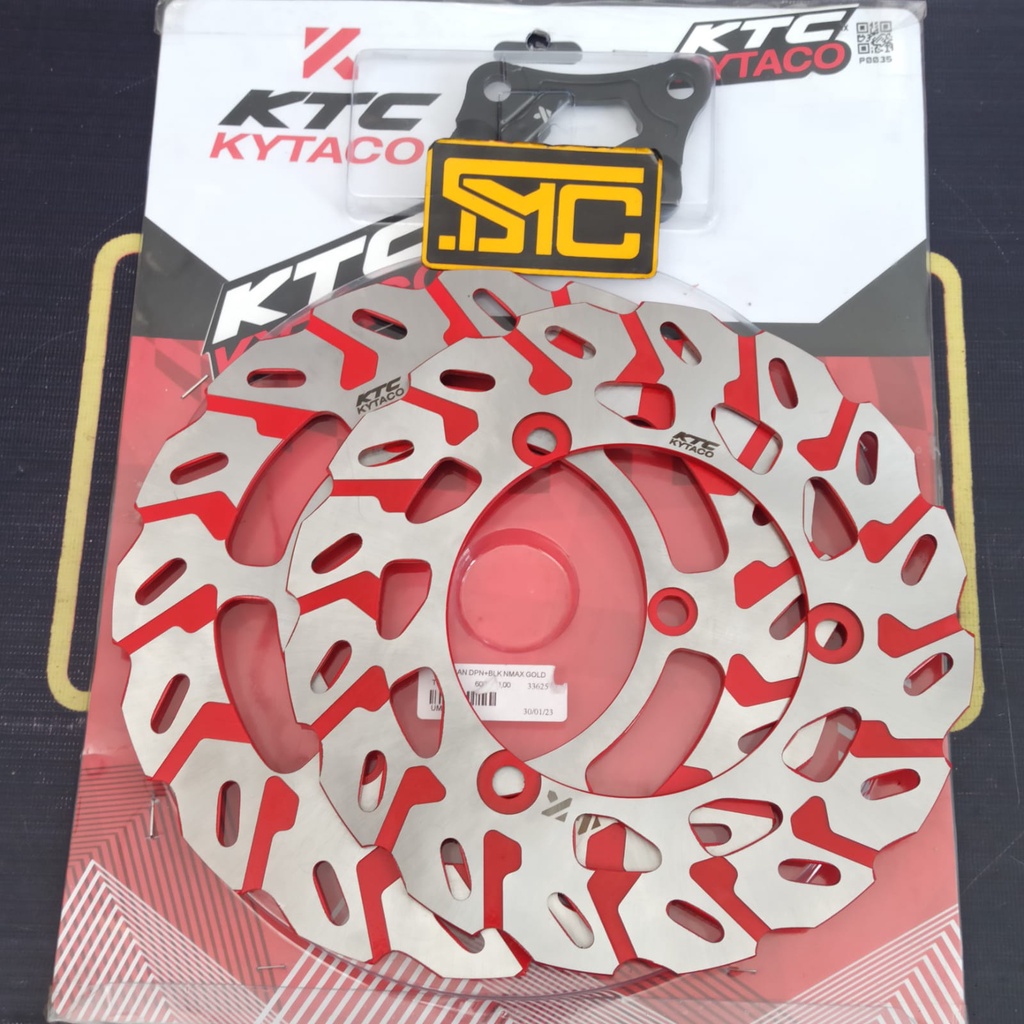 Piringan Cakram Depan Belakang KTC Kytaco Racing Merah Yamaha Nmax155 New / Nmax 2020 2021 / Nmax Ol