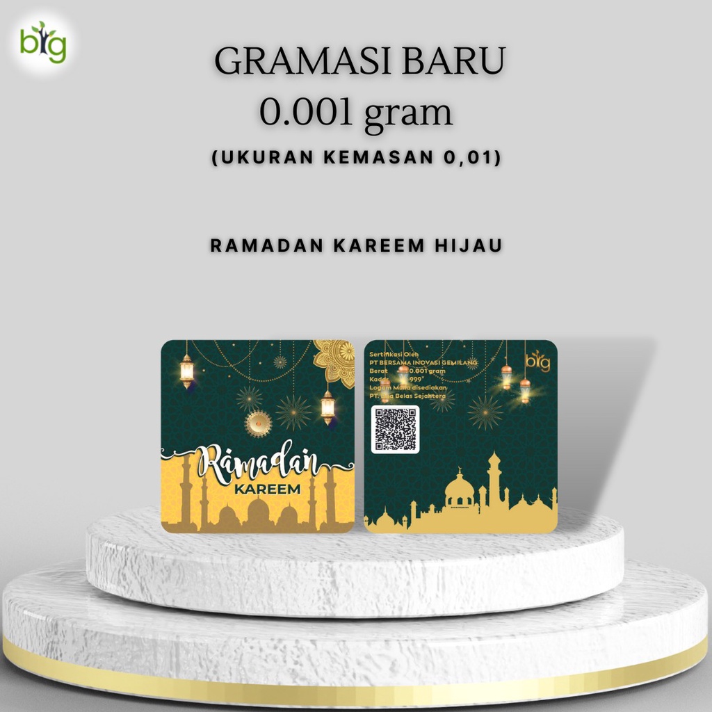 Jual Logam Mulia Emas Big Emas Mini Big Gold Gramasi Baru Gram Edisi Lebaran Tall Pack