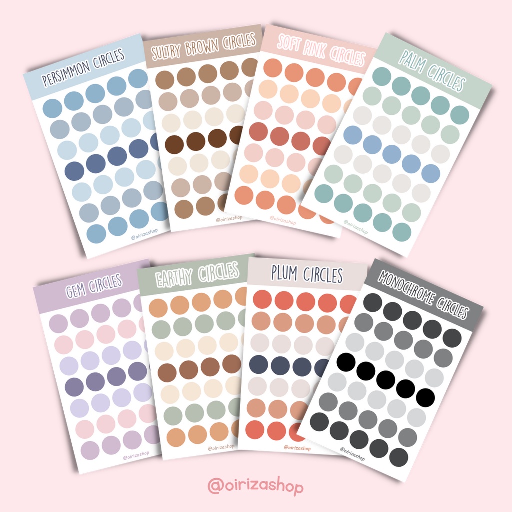 

Stiker Bulat 1 cm Dekorasi / Sticker Dot Aesthetic Pastel / Sticker Basic Small Circles