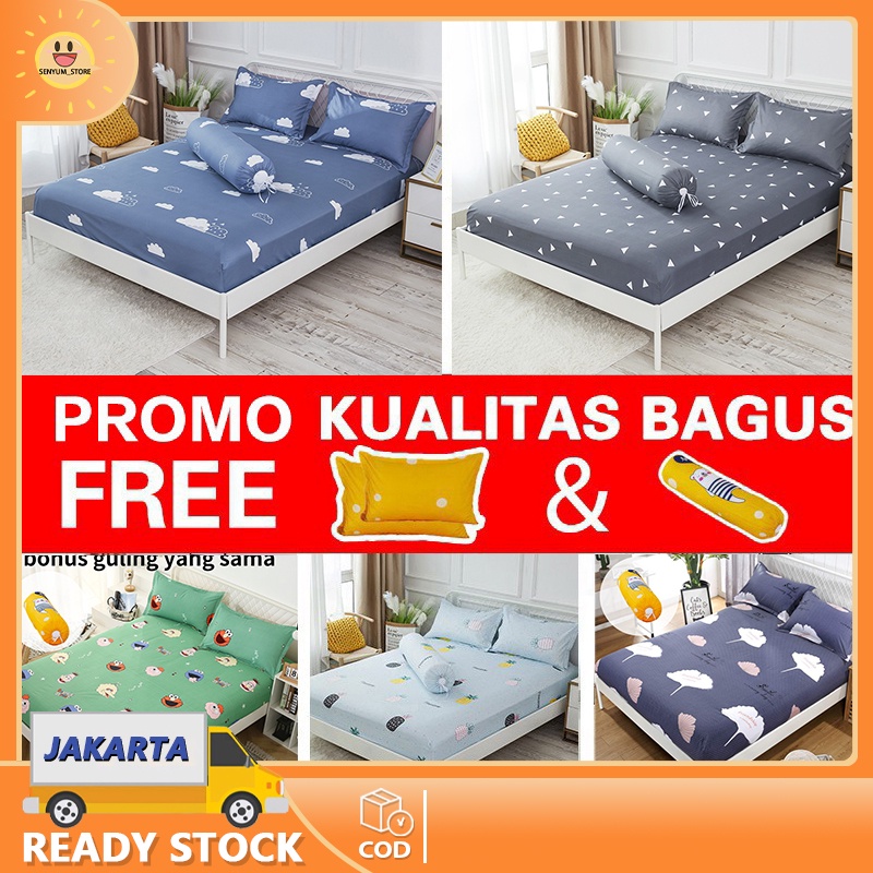 Sprei bed cover seprei non-slip120x200 160x200 180x200 penutup seprai pelindung debu kasur