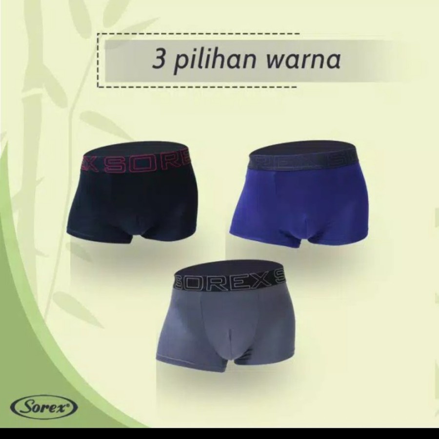 cd celana dalam cotton boxer pria sorex m 2012 katun bamboo