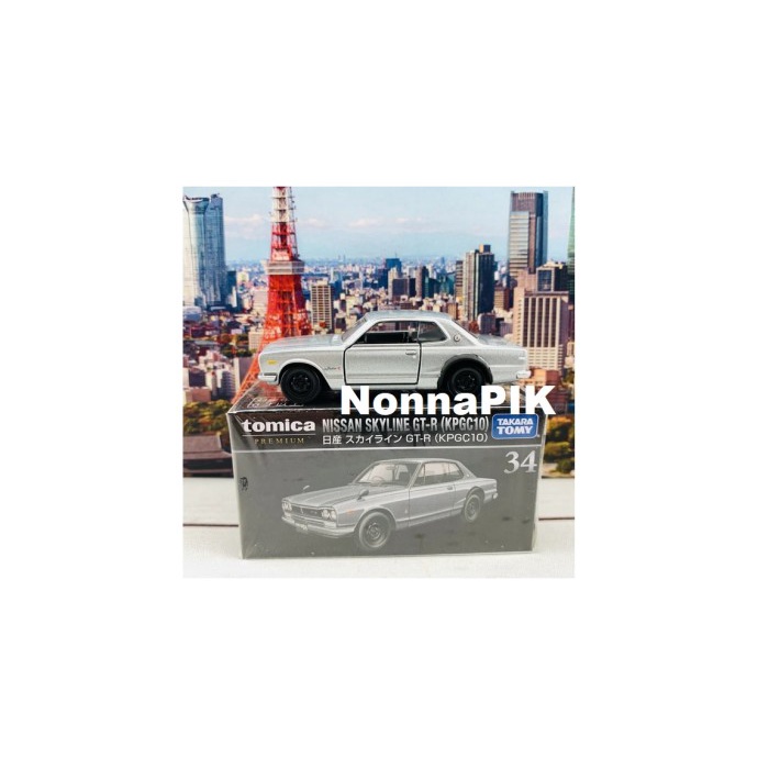 TOMICA #34 TOMICA PREMIUM NISSAN SKYLINE GT-R (KPGC10) SILVER TERBARU