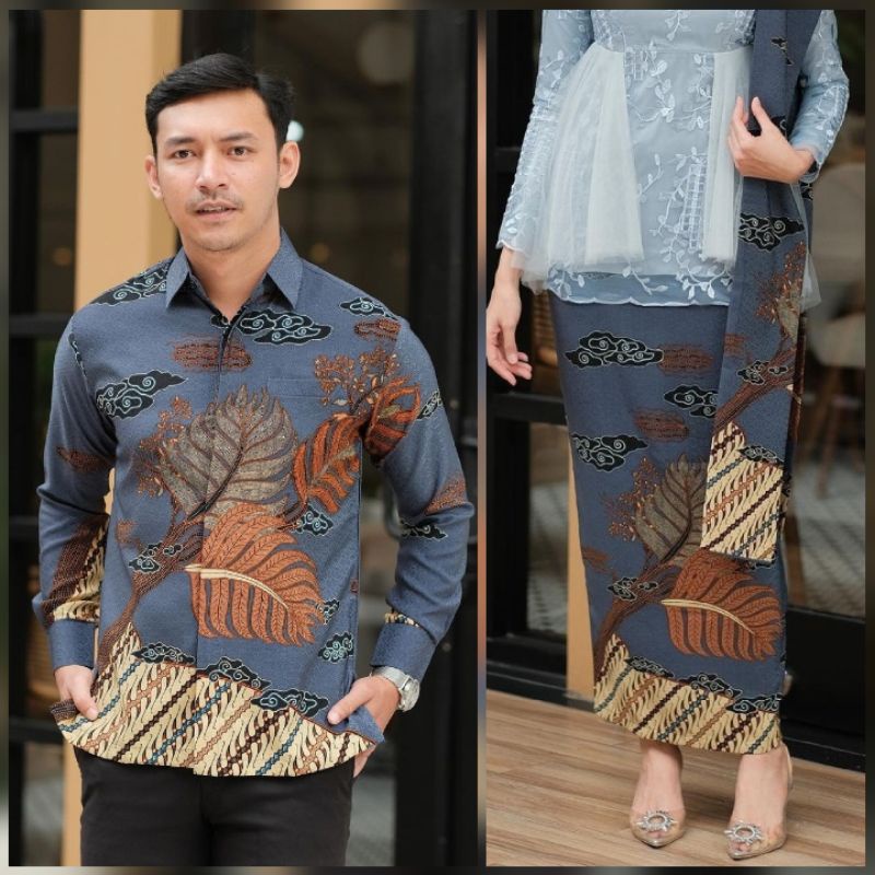 BATIK COUPLE (TERBARU) Kemeja Pria dan Rok Selendang Batik Model Span Bawahan Kebaya Rayya / Rok Katun Prima Halus Termurah