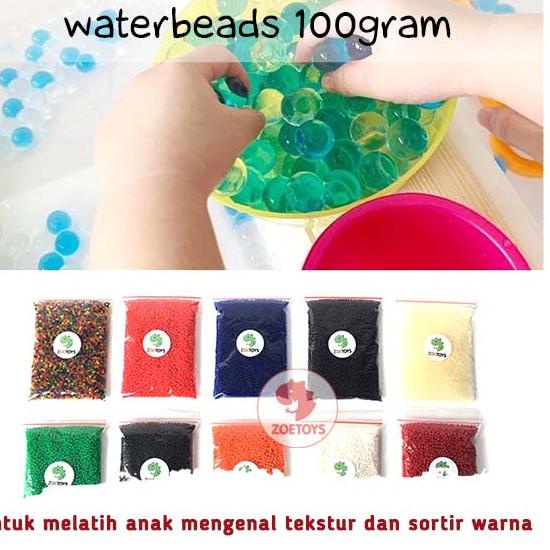 Pasti Laku Zoetoys Waterbeads 100gram / hydrogel kiloan / water beads | mainan edukasi sensory toy g