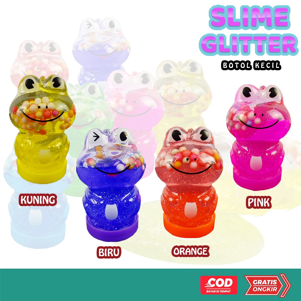 Mainan Anak Slime Mini Lucu / Clear Slime / Slime Mini Botol 24F