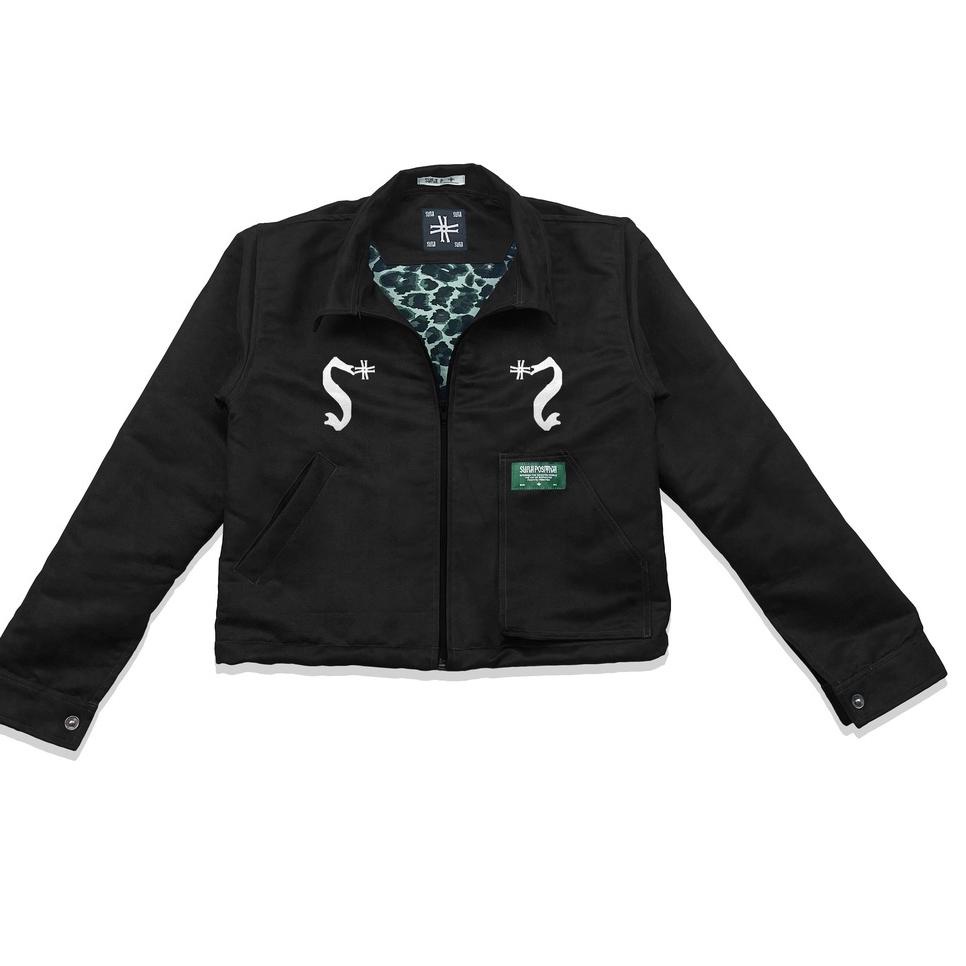 BEST RATING F36 Sura Positiva - Crop Work Jacket (Conny) Black ♩♪