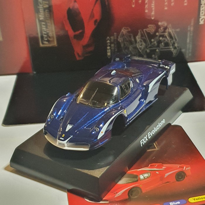 KYOSHO 64 MINICAR FERRARI FXX BIRU - BLM RAKIT TERMURAH