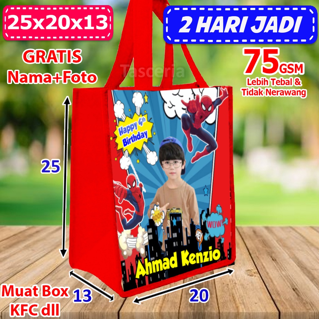 

Tas Ultah Spiderman 25 x 20 x 13