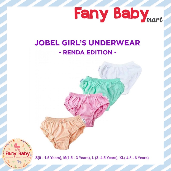 JOBEL BY KAZEL UNDERWEAR RENDA / ROBOT / ICE CREAM / CELANA DALAM BAYI ANAK 0-6TAHUN [ SNI ]