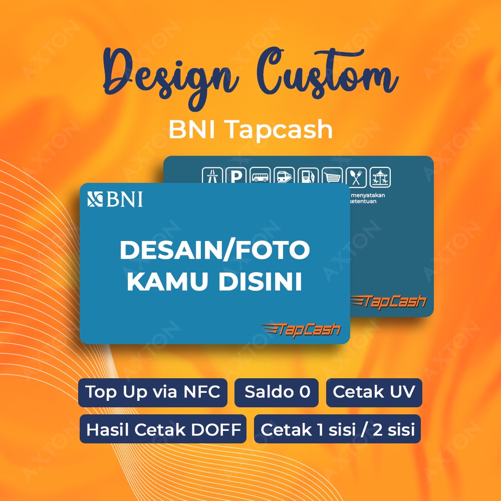 CUSTOM PRINT UV KARTU E MONEY E TOLL TAPCASH BNI 1 SISI ATAU 2 SISI