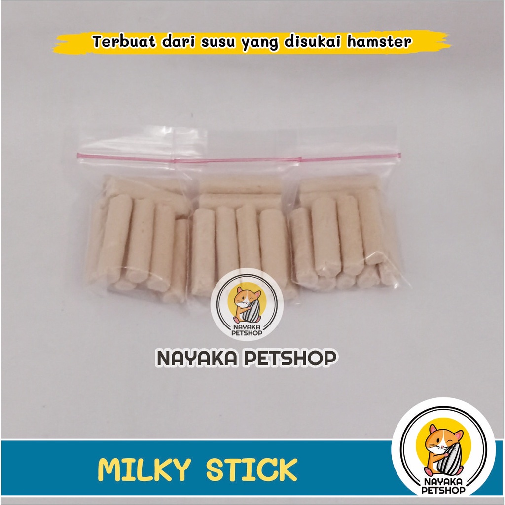 Snack Hamster Stik Susu Milky Stick Milk Cemilan Ekstra Food Camilan Hewan