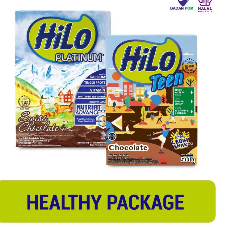 

Silahkan Belanja Healthy Package - HiLo Platinum Swiss Chocolate 420g dan HiLo Teen Chocolate 500g