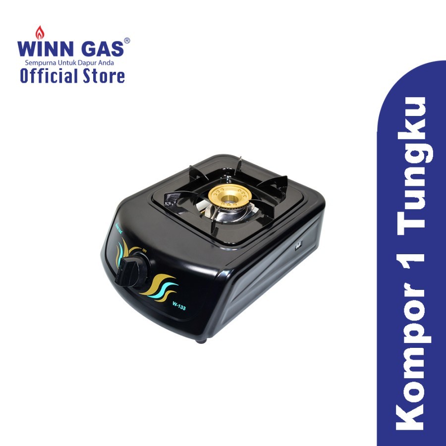 Winn Gas W 133 Kompor 1 Tungku / Kompor 1 Tungku Regular Stove &amp; Paket Kompor Selang Regulator W88/W900