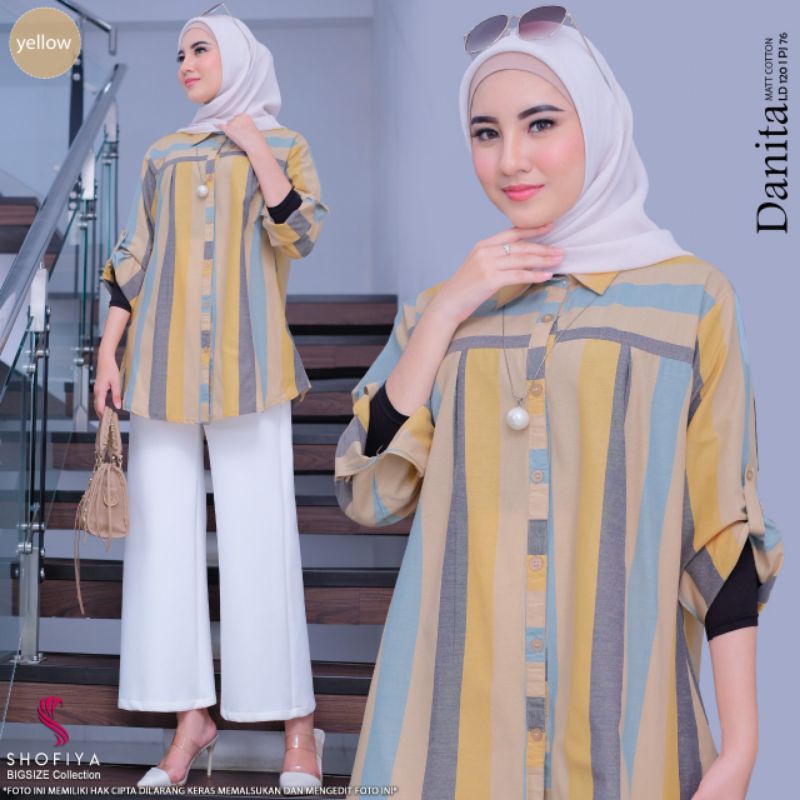 TUNIK SALUR WANITA JUMBO LD 120 FEVVY SHOFIYA BAJU ATASAN KATUN BUSUI ADEM MURAH TERBARU PREMIUM MOD