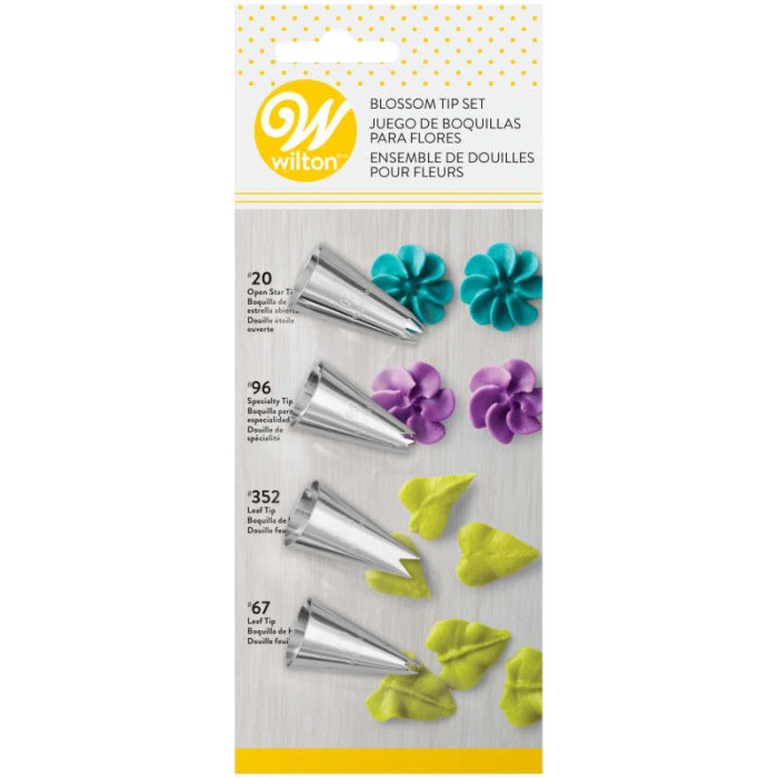 Terlaris Wilton Tip Set 20, 96, 352, 67/Wilton Blossom Tip Set/Spluit Wilton