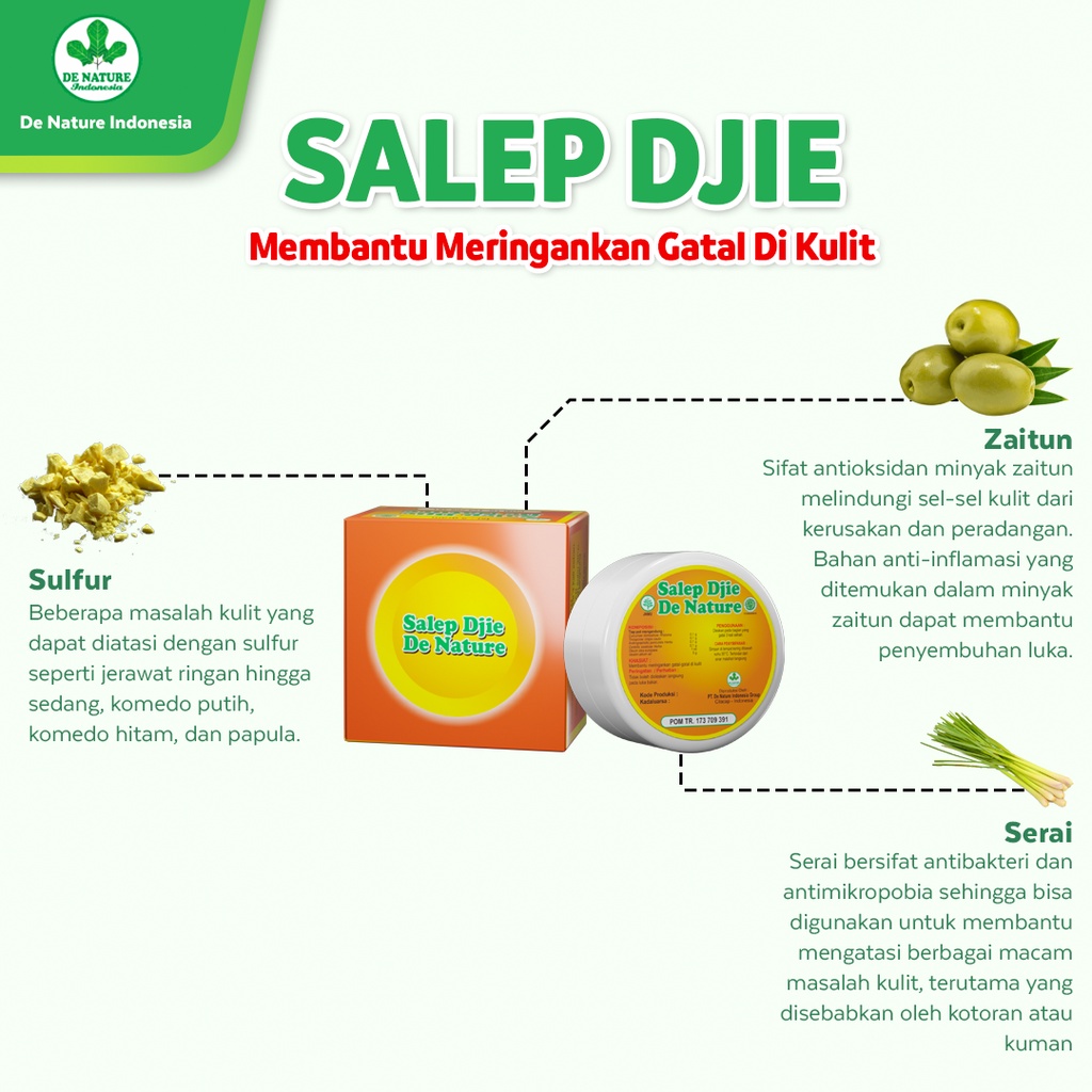 Salep Djie De Nature Salep Luka Ruam Gatal Denature