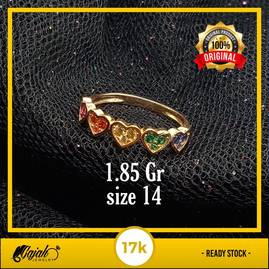 Cincin Emas 17K - 1.85 Gr Kadar 750 - 4331