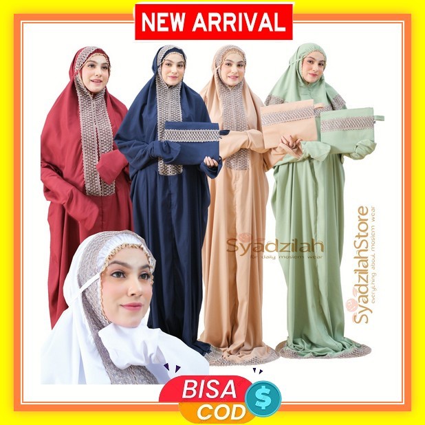 Mukena Dewasa Plisket Renda Bordir Mewah || Mukena Plisket Swarovski || Mukena Plisket Premium Syadz