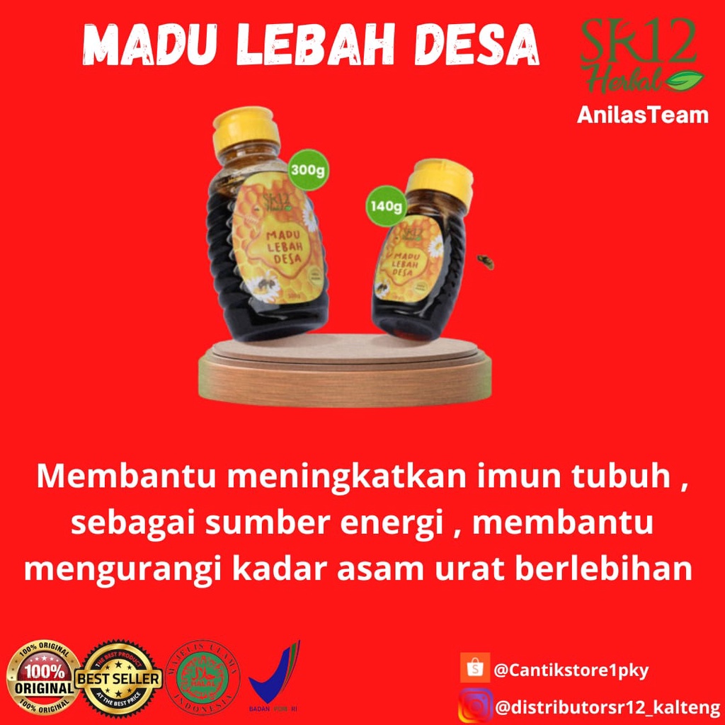 

MADU LEBAH DESA 140G-300 gr-MADU ASLI-MADUSR12