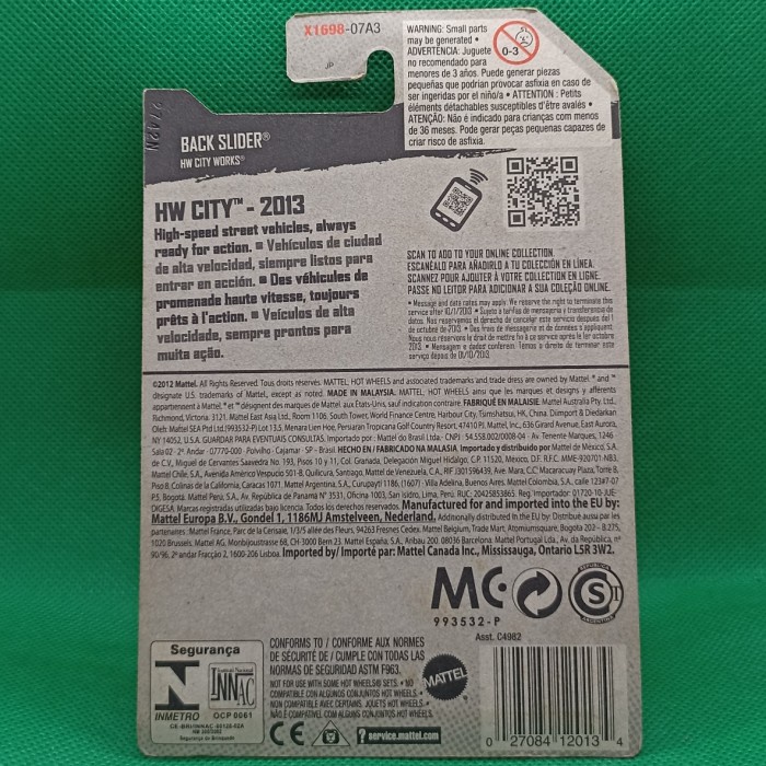 HOT WHEELS BACK SLIDER TOWING TRACK TRANSPORT TERLARIS