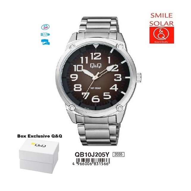 Jam Tangan Pria Casual Business Rantai Stainless Steel Analog Original Q&amp;Q QnQ QQ QB10 QB10J Series