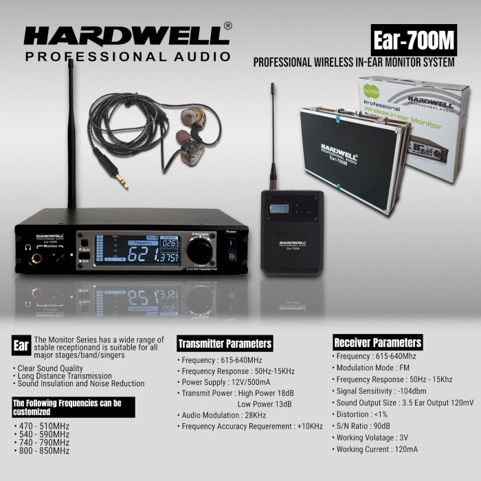 EAR Monitor wireless Hardwell EAR 700M original Ear700m EAR 700m