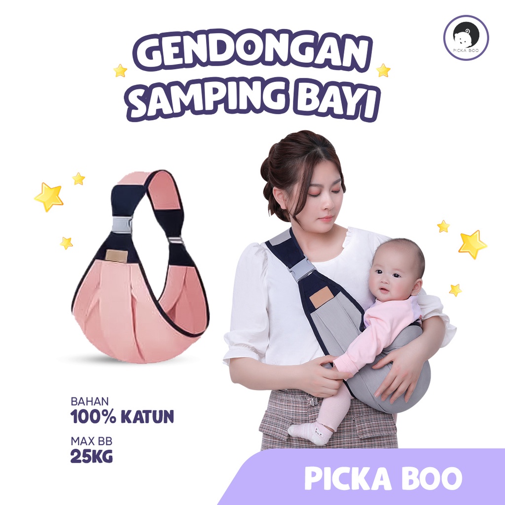 PICKA BOO Gendongan Bayi Praktis Gendongan Kain Gendongan Samping