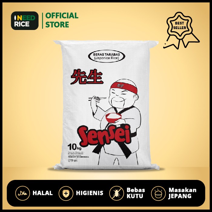 

Beras Jepang Sensei 10kg- HALAL-Lengket Cocok untuk Sushi