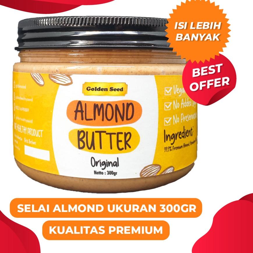 

➯ SELAI ALMOND PREMIUM 300 GRAM - ALMOND BUTTER SUGAR FREE - GLUTEN FREE - VEGAN ♫