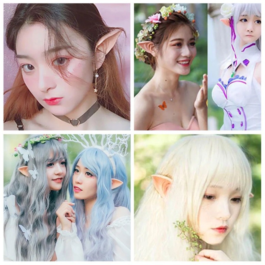 Telinga Elf Peri Cosplay Anime Halloween Silicone Ears Kuping Palsu