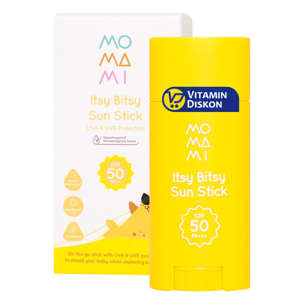 MOMAMI ITSY BITSY SUN STICK 15GR | Sunscreen Stik Bayi SPF 50 PA+++