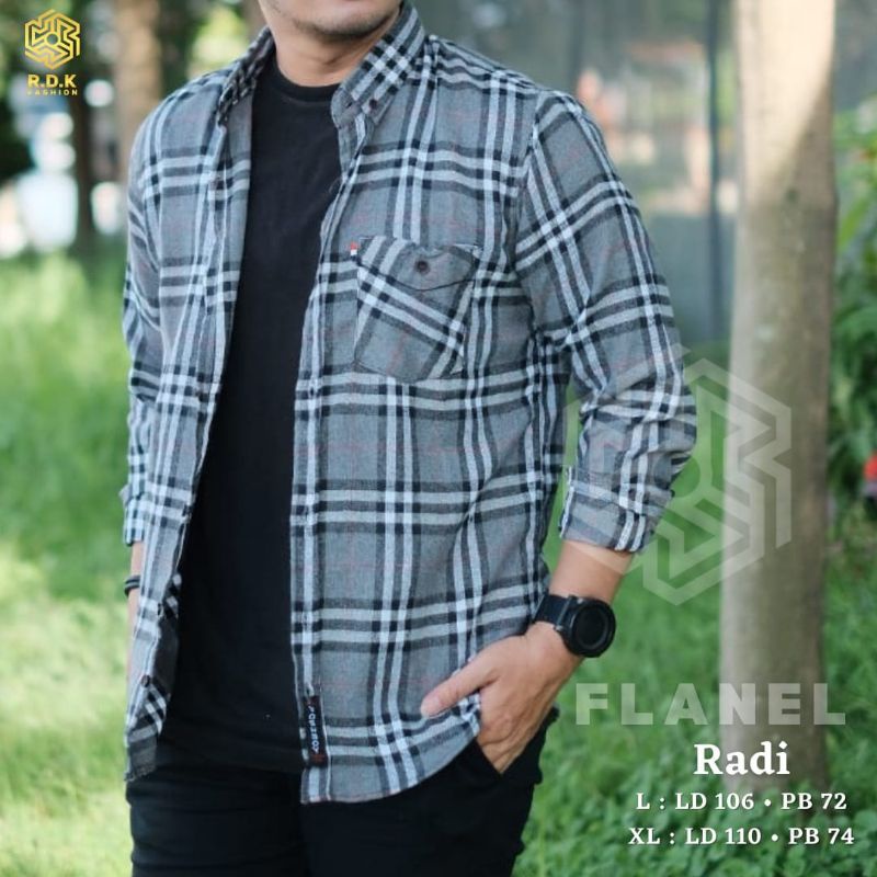 FLANEL Panjang Motif Kotak By RDK | Kemeja Flanel Lengan Panjang