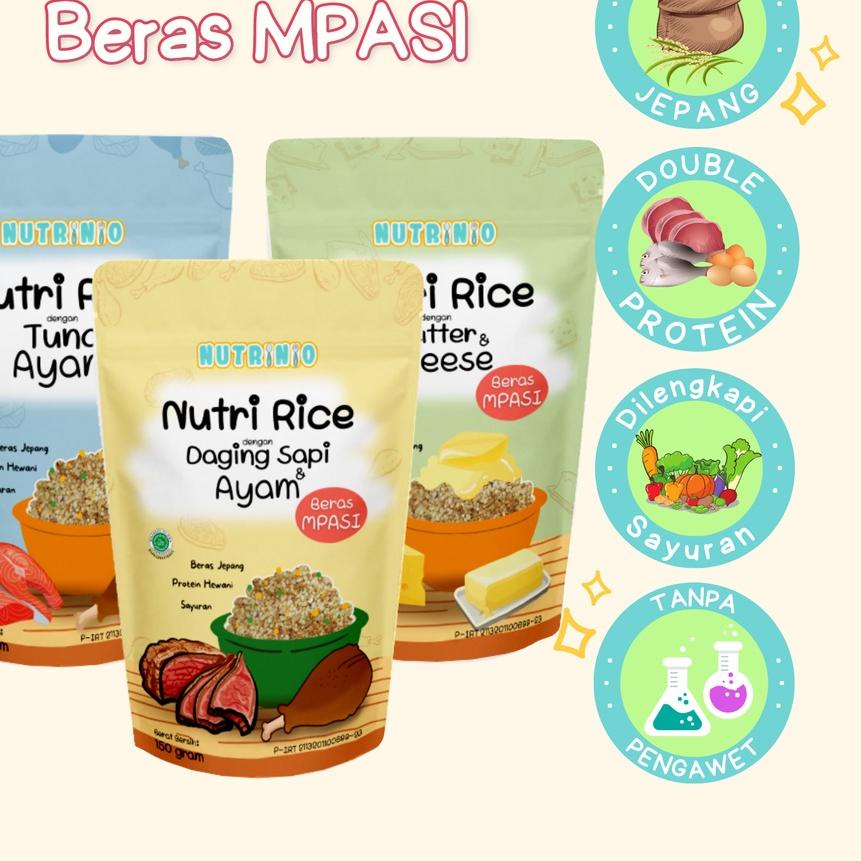 

♢ Nutrinio Nutri Rice 150 g | Beras MPASI Double Protein Tanpa Pengawet ☆