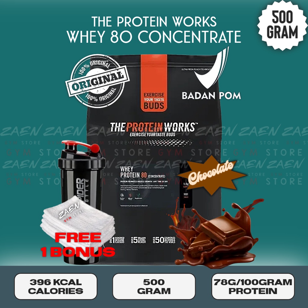 The Protein Works Whey Protein 80 Concentrate 500 Gram BPOM