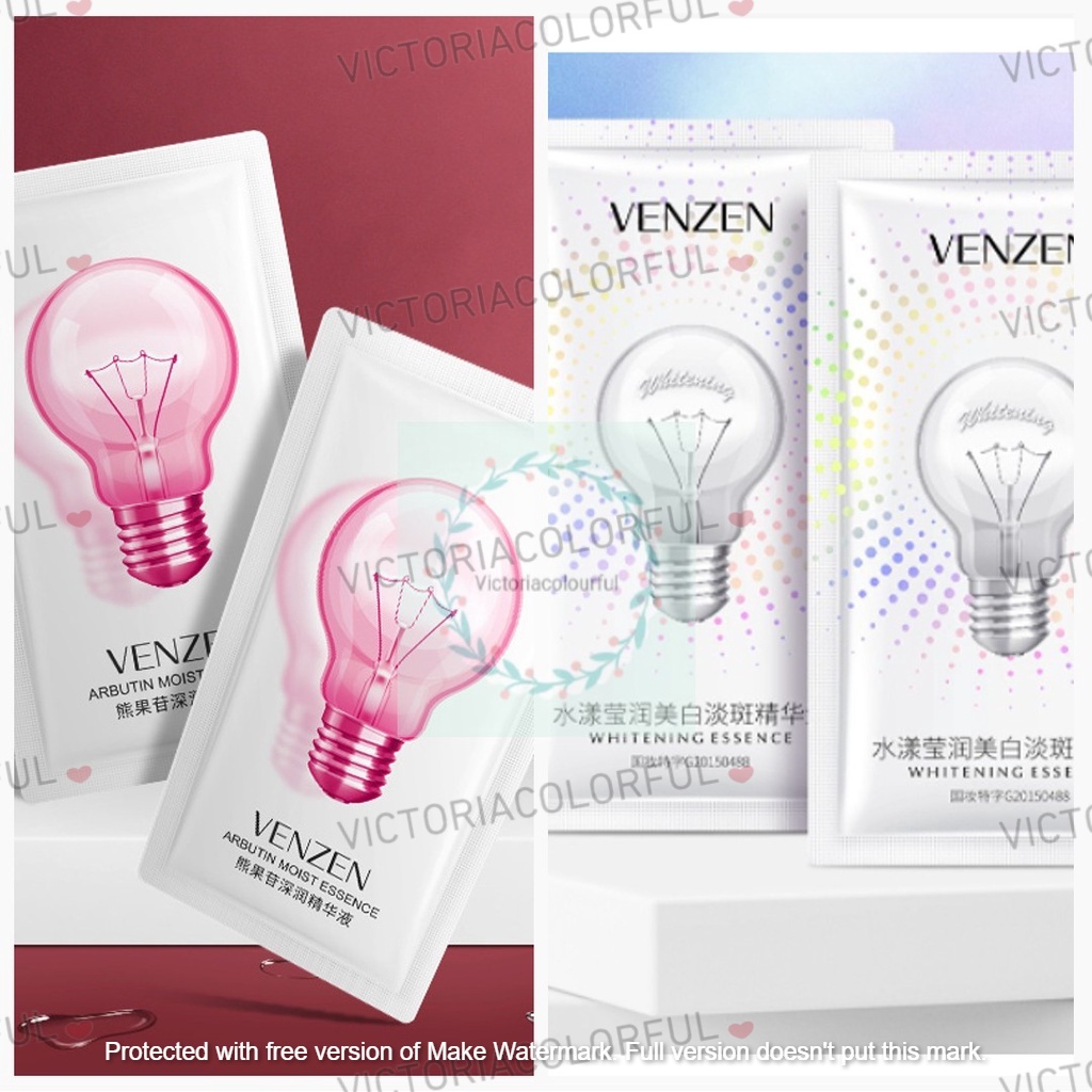 VENZEN/VEZE  Whitening Essence Pemutih dan Pelembab Lampu Bohlam 2ml