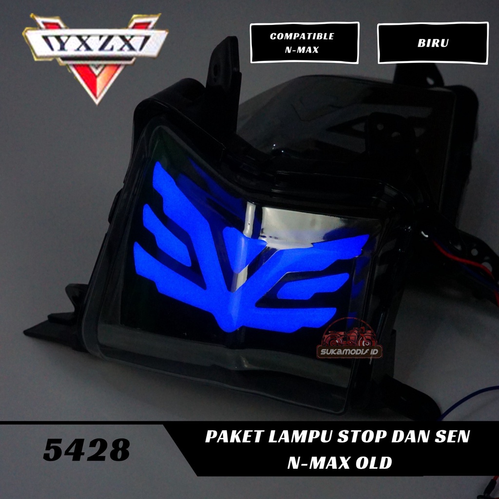 Paket Lampu Stop Nmax Old Universe Coloseum Spartan Mode Wings Transformer  Sen