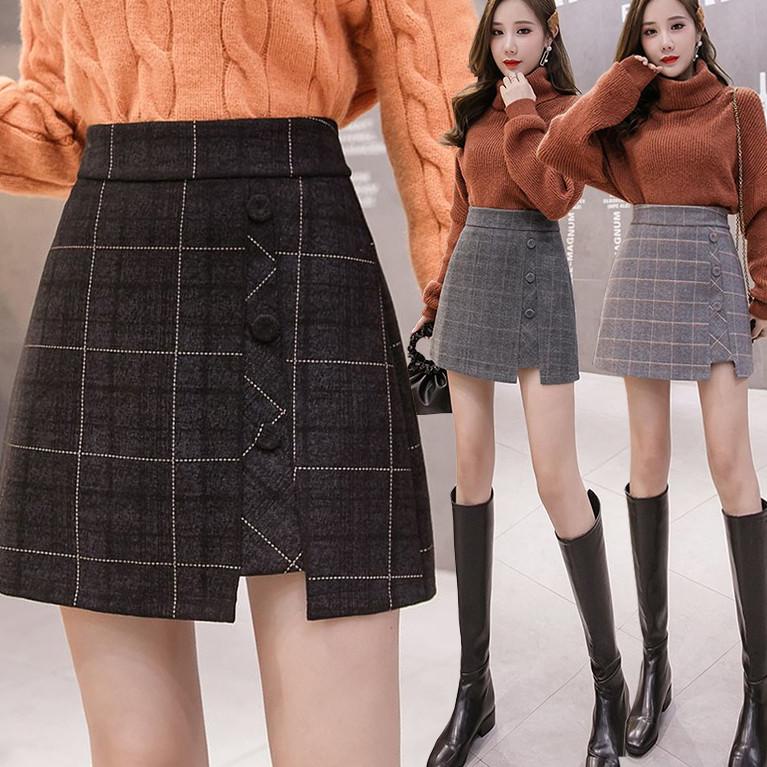 TERBAIK KARAKOREA 827 Minju Skirt/Rok Mini/Autumn Skirt/Rok Pendek/Rok korea/Rok Autumn//Rok Winter/