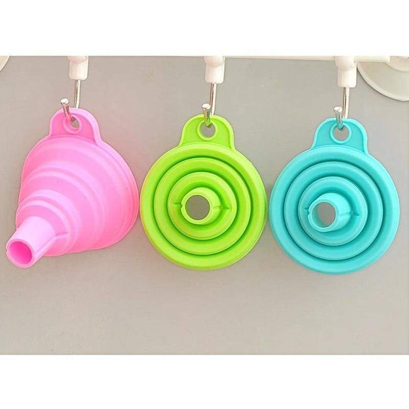 Corong Silikon Lipat Portable Air Minyak Karet Silicone Flexible Collapsible Mini Funnel - BUM