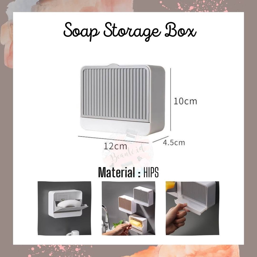 Rak Kotak Sabun Gantung Tempat Sabun Kamar Mandi Desain Elegan Rapi Bisa Ditutup Tetap Kering Mudah Dibuka Tidak Menggenang Air Soap Storage Box