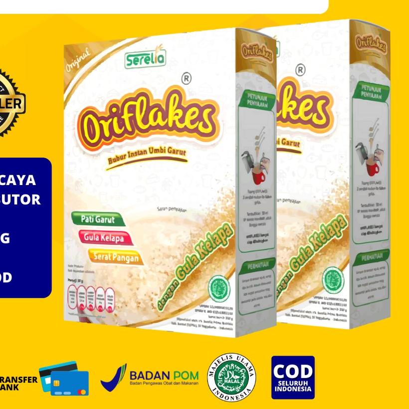 

✹ ORIFLAKES ORIGINAL Sereal Umbi Garut 350gram ♪