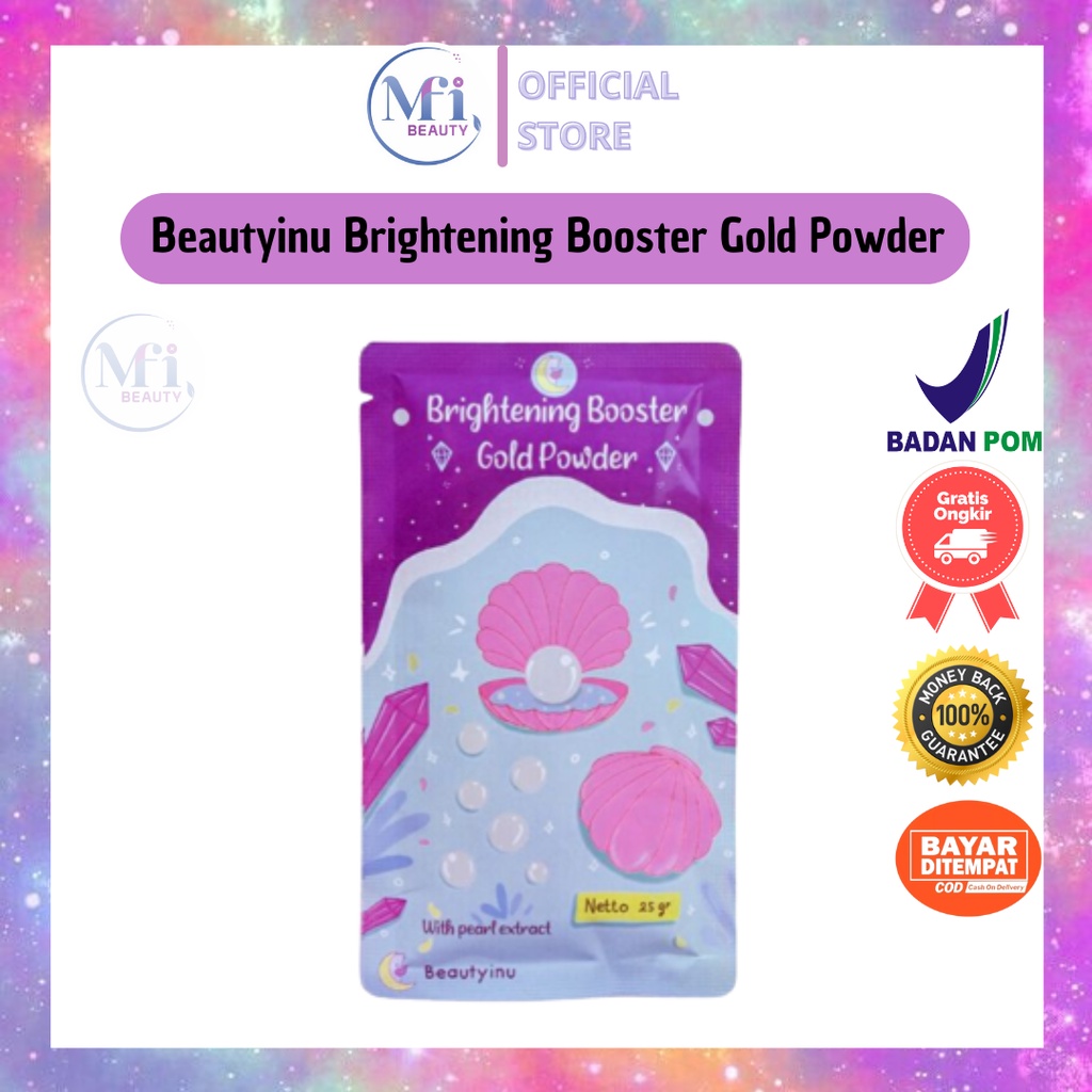 MFI - Beautyinu Brightening Booster Gold Powder  | BPOM | 25 Gram