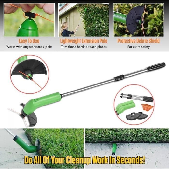 Terlaris Zip Trim Cordless Trimmer - Alat Potong Rumput Taman - Garden
